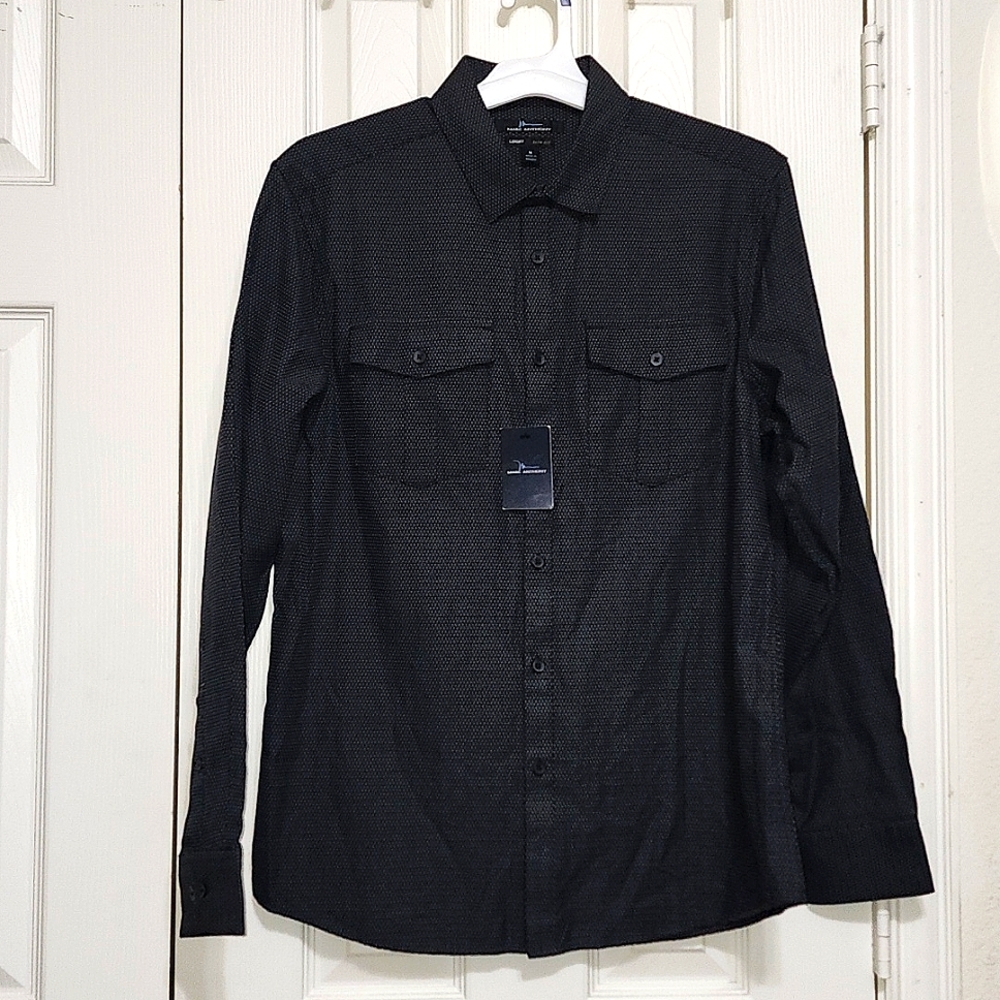 Mark Anthony Men's size m slim fit long sleeve Luxury shirt